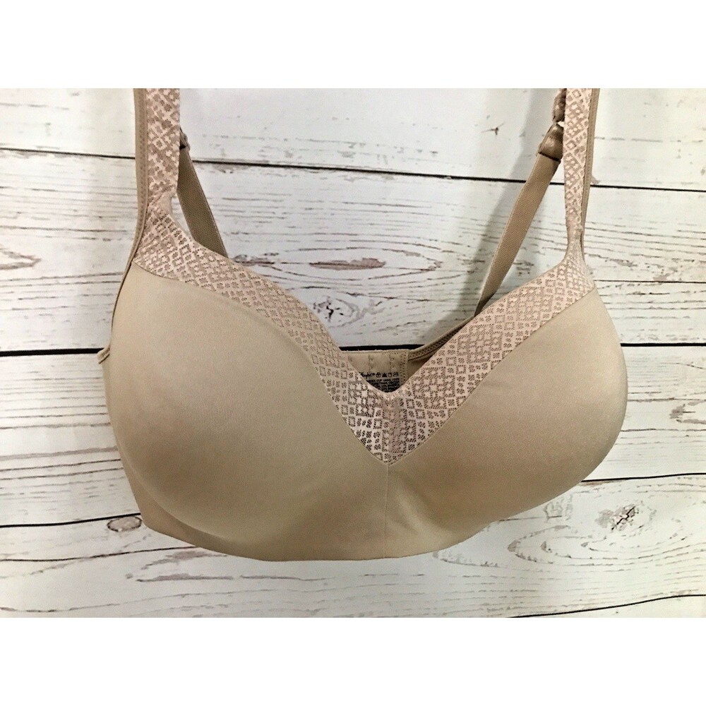 BALI 38DD Nude Beige Underwire ONE SMOOTH U 4823 Lined Full Coverage Bra